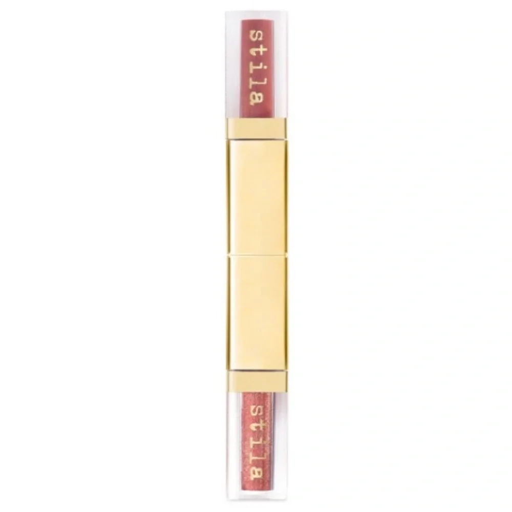 Stila Double Dip Liquid Eyeshadow Duo Hot Tamale Long Wear Matte & Sparkle New